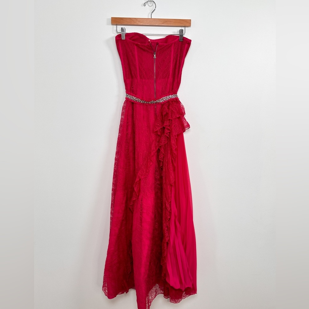 Alice + Olivia Bree Draped Lace Gown - Picture 12 of 14